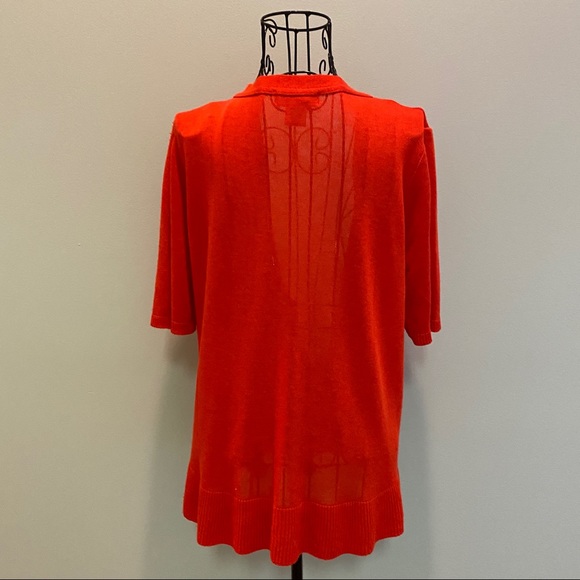 Dress Barn short sleeved orange sweater size L - Picture 2 of 3